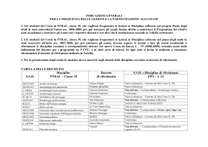 Equivalenze discipline CL39 - Università degli Studi di Messina
