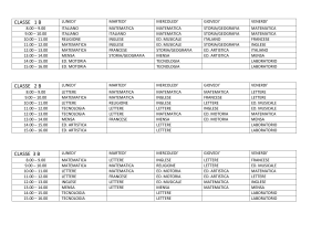 Orario classi 1-2-3 Sezione B