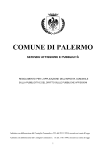 Regolamento comunale sulla pubblicità e affissioni - MS