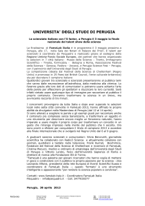 universita` degli studi di perugia - Università degli Studi di Perugia