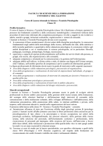 Schema Corso di Laurea triennale in scienze psicologiche