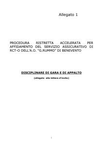 Scarica la versione corretta del Disciplinare di gara