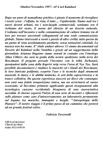 KALAHARI - Fabrizio Tavernelli