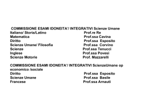 COMMISSIONE ESAMI IDONEITA`/ INTEGRATIVI Scienze Umane