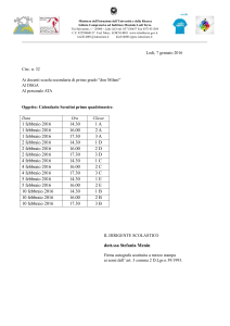 Circolare 32 - Scuola secondaria "Don Milani": calendario scrutini