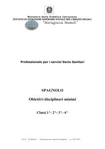 CLASSE SECONDA (Professionale per i servizi Socio Sanitari)