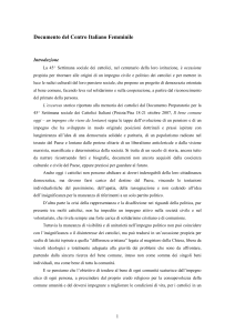 Documento del Centro Italiano Femminile