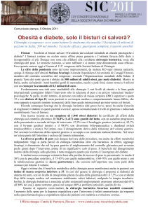 L`obesità ed il diabete di tipo II (o diabete insulino