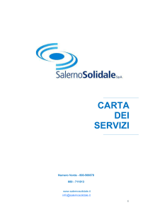 CARTA DEI SERVIZI - Salerno Solidale SpA