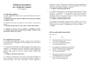 Settimana di preghiera per l`unità dei cristiani 18