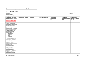 MATEMATICA 3 Program. per competenze con livelli di valutazione