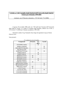 Verbale della riunione n - Università degli Studi di Trieste