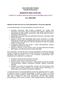 Manifesto degli Studi a.a. 2005/2006