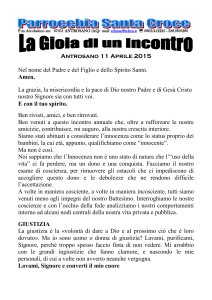 La gioia di un incontro - Penitenziale adulti