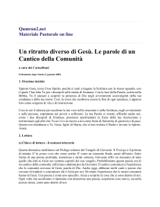 Un ritratto diverso di Gesù. Le parole di un Cantico della