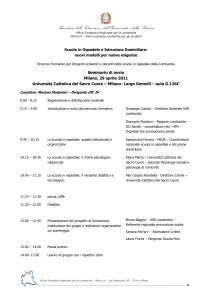 Programma del seminario del 29 aprile 2011