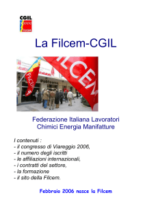 La Filcem-CGIL Federazione Italiana Lavoratori Chimici Energia
