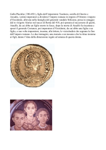 Galla Placidia ( 390-450 ), figlia dell`imperatore Teodosio, sorella di