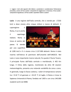 1.- Leggere i testi sulle seguenti città italiane e prendendo in
