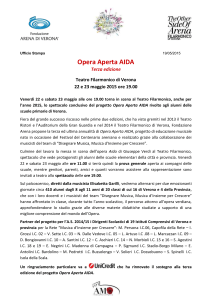 Ufficio Stampa 19/05/2015 Opera Aperta AIDA Terza edizione