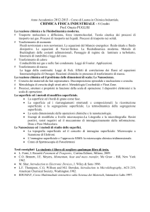 Anno Accademico 2012-2013 - Corso di Laurea in Chimica