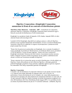 Digi-Key Corporation Announces Distribution Deal with KingBright