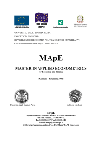 MApE - Università degli studi di Pavia