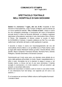 COMUNICATO STAMPA teatro 6 e 7 luglio