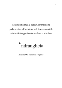 1 Relazione annuale della Commissione parlamentare d`inchiesta