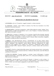 DOCENTE Abele DI GAETANO DISCIPLINA ECONOMIA CLASSE 3