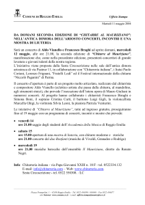 Chitarre al Mauriziano - Comune di Reggio Emilia