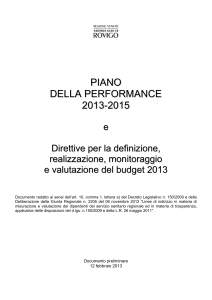 Direttive di budget 2013