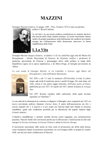 MAZZINI Giuseppe Mazzini (Genova, 22 giugno 1805 – Pisa, 10