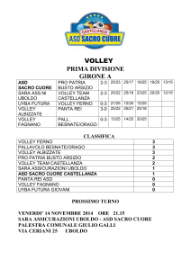 Risultati PRIMA DIVISIONE VOLLEY