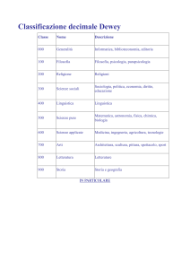 Elementi di classificazione del CDD