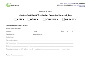 modulo di iscrizione Goethe-Zertifikat C2