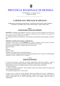 Capitolato Speciale d`Appalto - Città Metropolitana di Messina