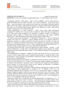 comunicato stampa n - Comune di Macerata