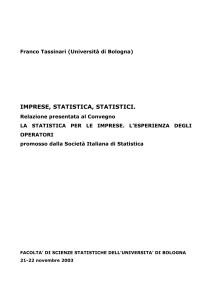 STATISTICA, STATISTICI, IMPRESA