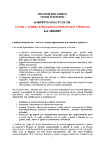 Manifesto degli Studi a.a. 2006/2007