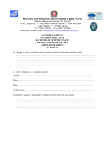 CLASSE 4^ Licei Linguistico e Sociopsicopedagogico “A
