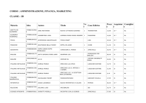 CORSO : AMMINISTRAZIONE, FINANZA