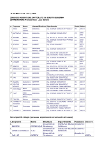 Collegio Docenti - Diritto Europeo