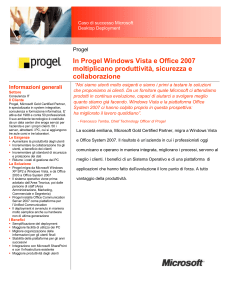 Progel In Progel Windows Vista e Office 2007 moltiplicano