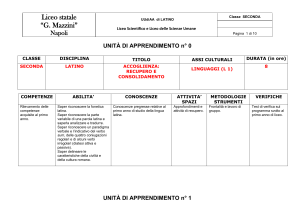 Modulo di lavoro - Liceo Mazzini Napoli