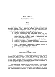 proposta ddl agriturismo - Consiglio Regionale della Puglia
