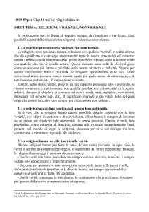 Dieci tesi su Religioni, Violenza, Nonviolenza