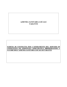 schema di contratto brokeraggio