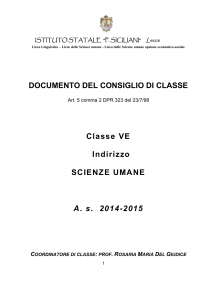 Documento di Maggio 5 EU - "Pietro Siciliani", Lecce