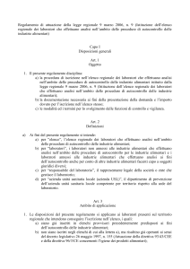 Regolamento attuativo LR n.9 del 9 marzo 2006